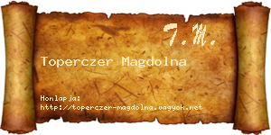 Toperczer Magdolna névjegykártya