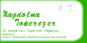 magdolna toperczer business card